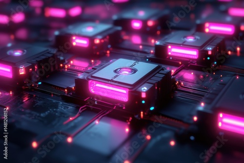 Glowing Connections in Cryptocurrency Blockchain Technology Nodes