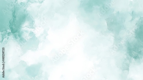 Delicate Mint Green Watercolor Background photo