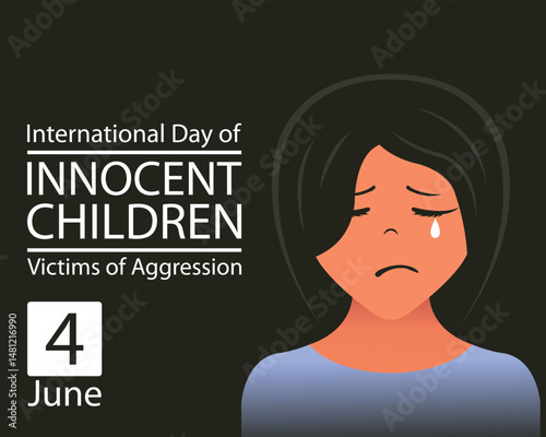 illustration vector graphic of the sadness of a lonely daughter, perfect for international day, innocent children victims of aggression, celebrate, greeting card, etc.