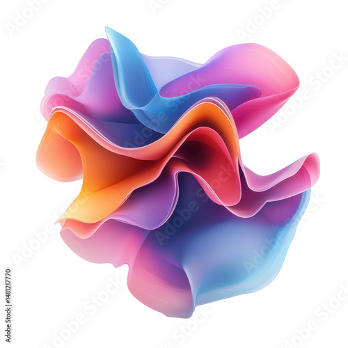 Abstract shape isolated in white background