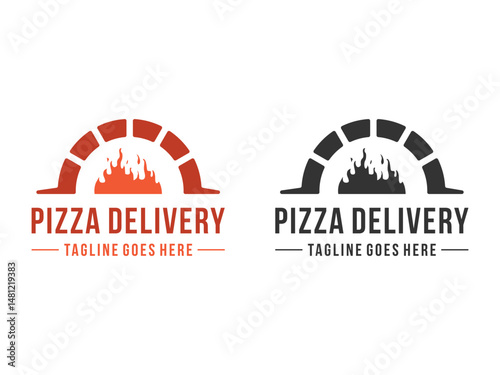 pizza oven delivery symbol icon design vector isolated on transparent background