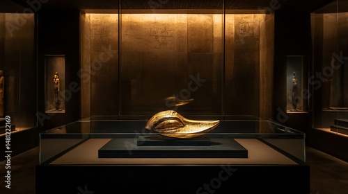 Exquisite golden artifact from ancient Egypt displayed in museum