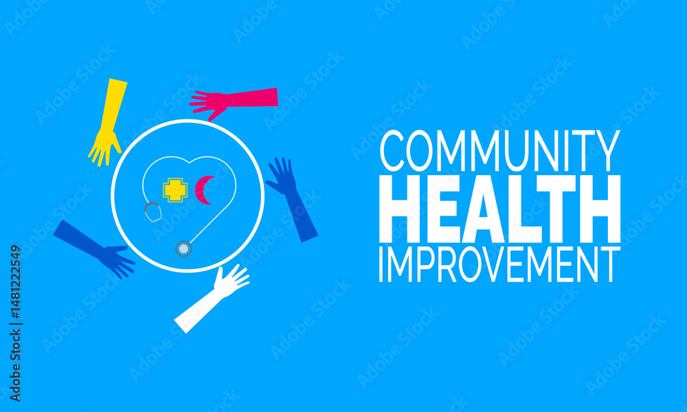 Community Health Improvement Week.  Health Awareness Campaign, Wellness Poster, Health  Banners, cards, Social Media Post, Health Care Background Tempalte Vector Illustration