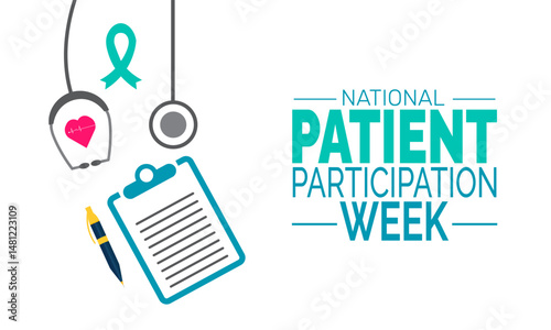 National Patient Participation Week. Healthcare Poster, Awareness Banner, Social Media Post, Cards, Background Design Inspiration Vector Illustration