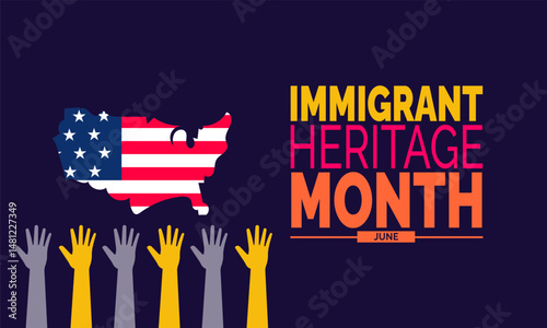 Immigrant Heritage Month.  Culture Poster, Banner, Card, Social Media Post, and Background Design Inspiration Vector Illustration