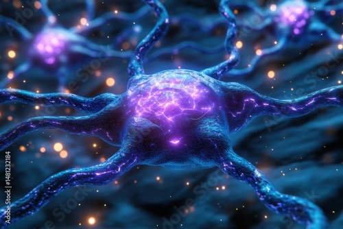 Neural Network Visualization of Interconnected Nodes in an Abstract Digital Design