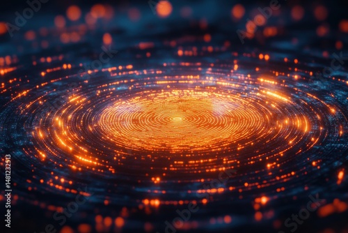 Futuristic Holographic Encryption with Fingerprint Scan and Dynamic Light Effects