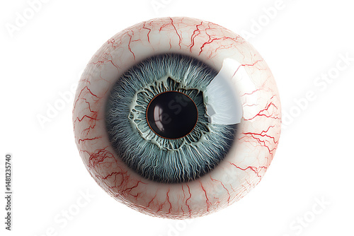 Human eye anatomy isolated on transparent background
