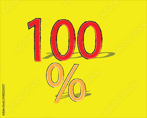 100 % 3D Number .