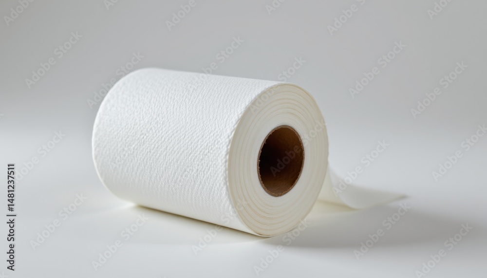Fototapeta premium Cleaning action with paper towels kitchen setting product photography minimalist environment close-up view practical use