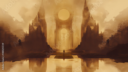 symmetrical inkblot mirrored