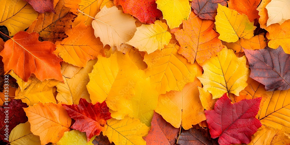 Obraz premium Autumn Leaves Vibrant Colors