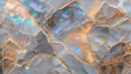 Abstract marble stone texture with iridescent color