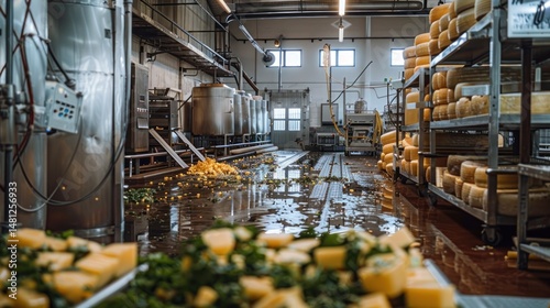 Flooded cheese factory