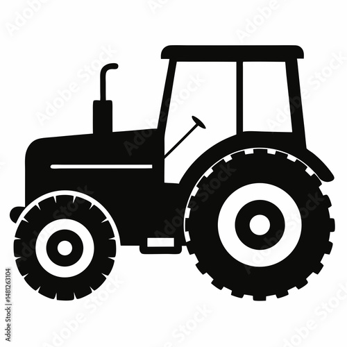tractor isolated on white