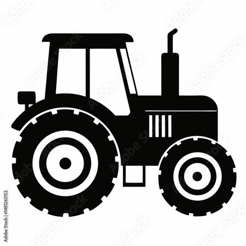 tractor isolated on white