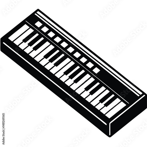 keyboard gaming instrument  isolated on white background