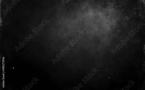 Grunge Black Texture Background with Vintage Border