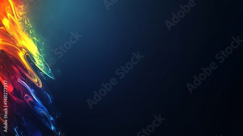 Abstract vibrant colors flow