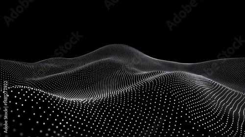 Abstract wave form of connected dots