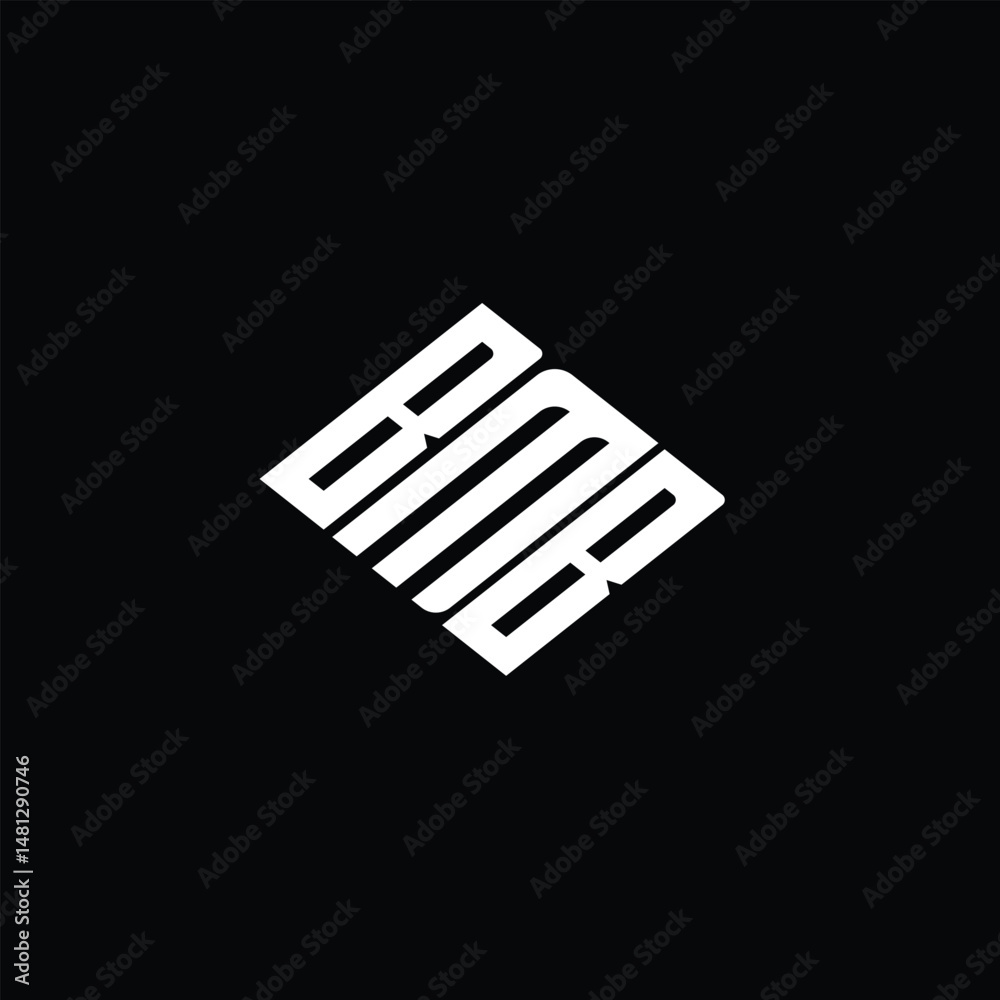 BMB letter logo design on black background. BMB letter logo design on black background.