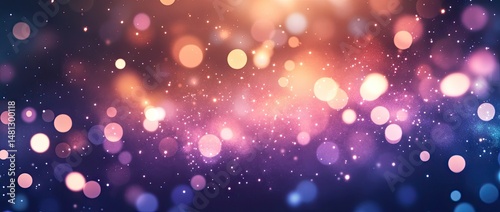 A vibrant. shimmering background featuring a blend of purple and violet bokeh lights. creating a dreamy atmosphere perfect for festive celebrations or artistic designs