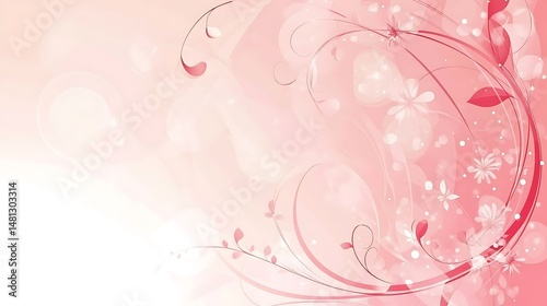Wallpaper Mural Delicate pink floral design with soft light Torontodigital.ca
