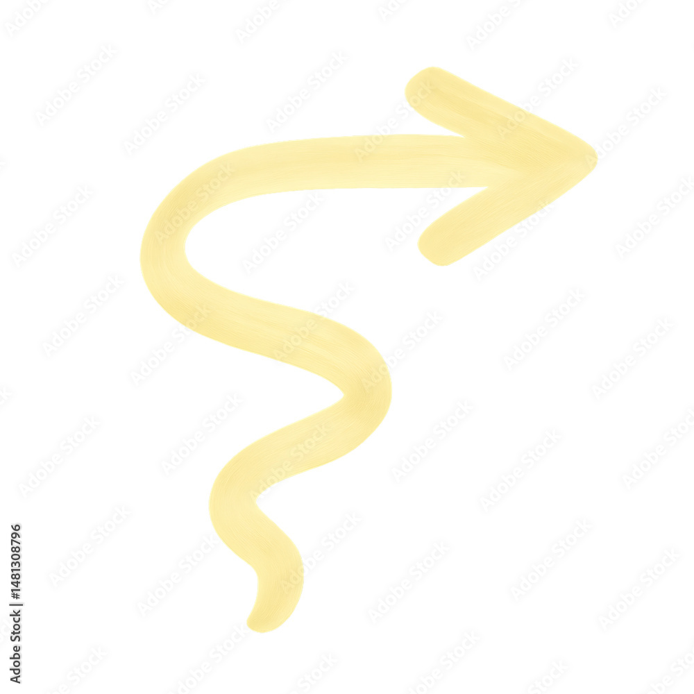 Fototapeta premium Yellow Highlighter Arrow