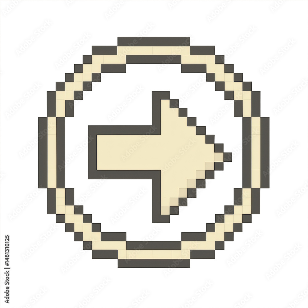 Fototapeta premium Pixel Art Arrow
