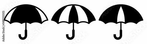 Umbrella icon on white background. Vector logo umbrella illustration.