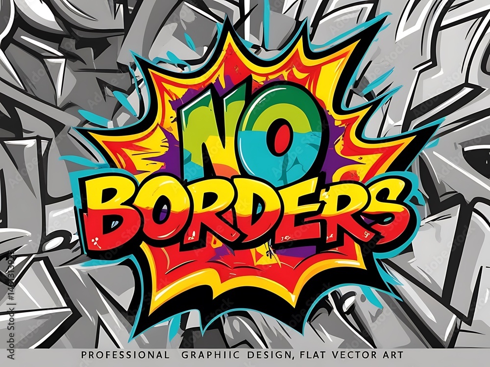 Obraz premium Graffiti Style No Borders