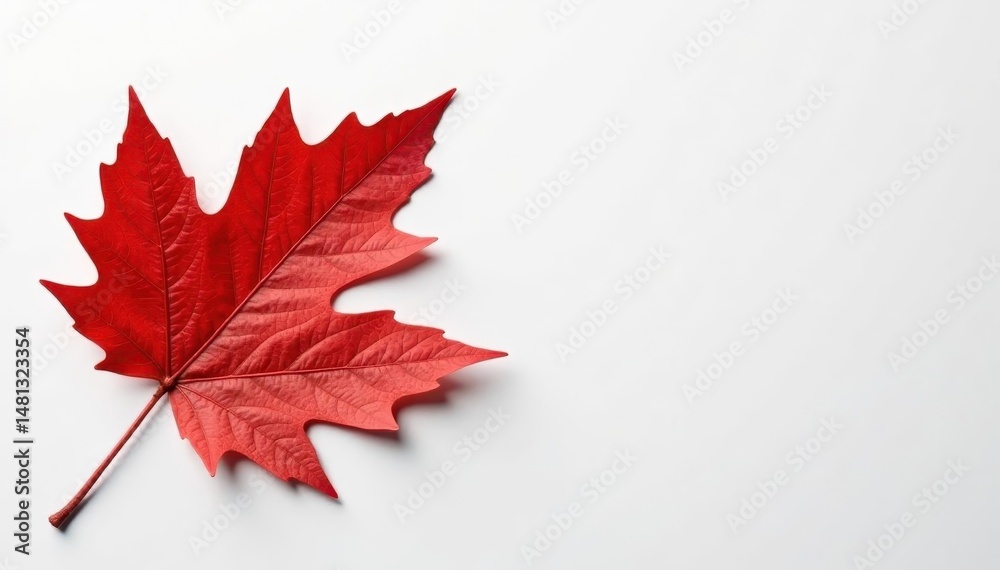 Isolated red oak leaf, autumn colors, clean white background, plant, image Isolated red oak leaf, autumn colors, clean white background, plant, image