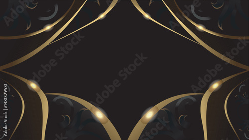 Elegant luxury background with golden elements and dark textures, perfect for premium branding, invitations, packaging, and upscale design projects. High-resolution and editable format.