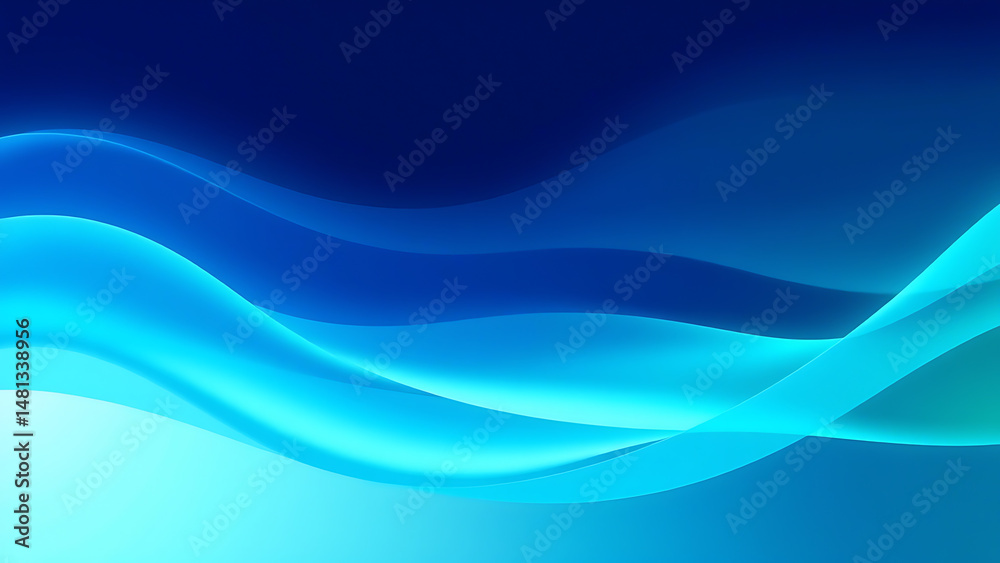 Obraz premium Abstract Blue Wave Background Design