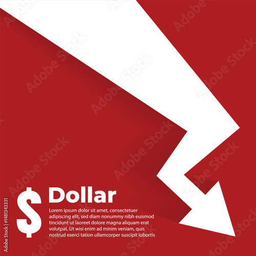 US market financial crisis Vector