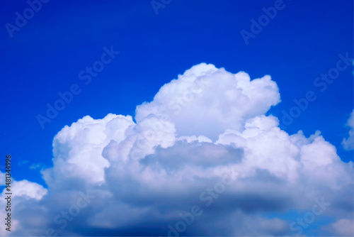 Blue sky with white clouds
