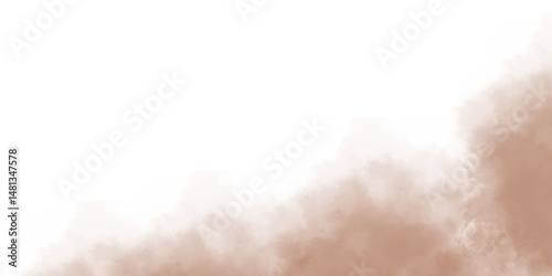 Dust sand soil smoke cloud particles isolated on transparent white background. Brown sandstorm smog sand dust explosion rising. Design elements for Compositing, covering, overlay, PNG	