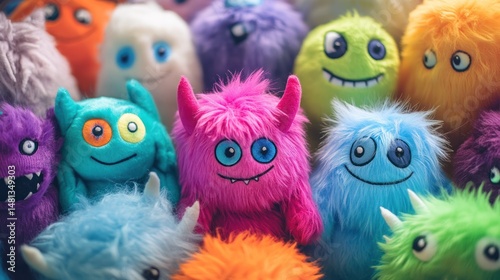 Colorful monster plush toys (1)