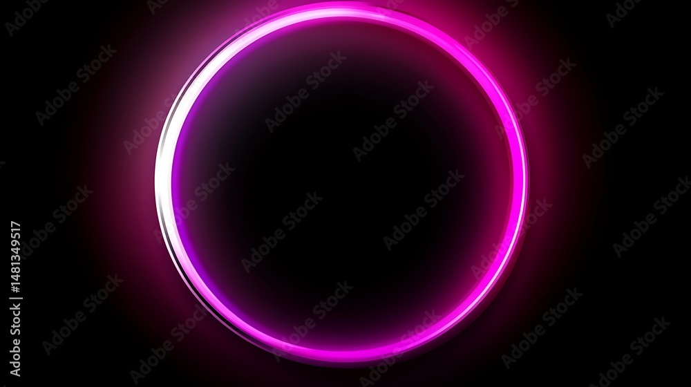 Fototapeta premium Neon circle frame (1)