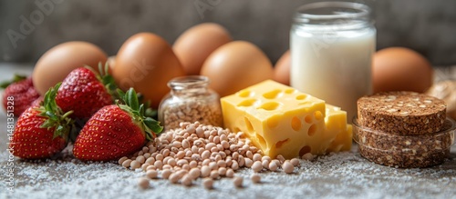 Wallpaper Mural Fresh Dairy and Produce Display Torontodigital.ca