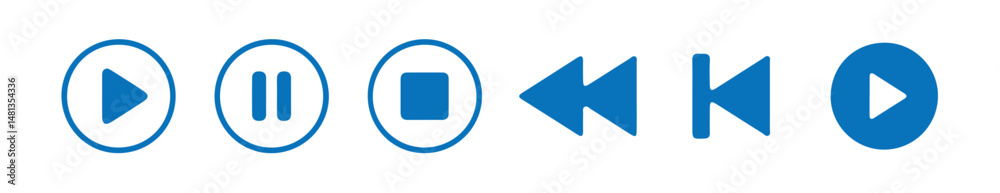 Media player flat icons set. Collection of multimedia symbols isolated on transparent background. media player buttons. Play, pause, stop, record, forward.vector illustration eps 10. Media player flat icons set. Collection of multimedia symbols isolated on transparent background. media player buttons. Play, pause, stop, record, forward.vector illustration eps 10.