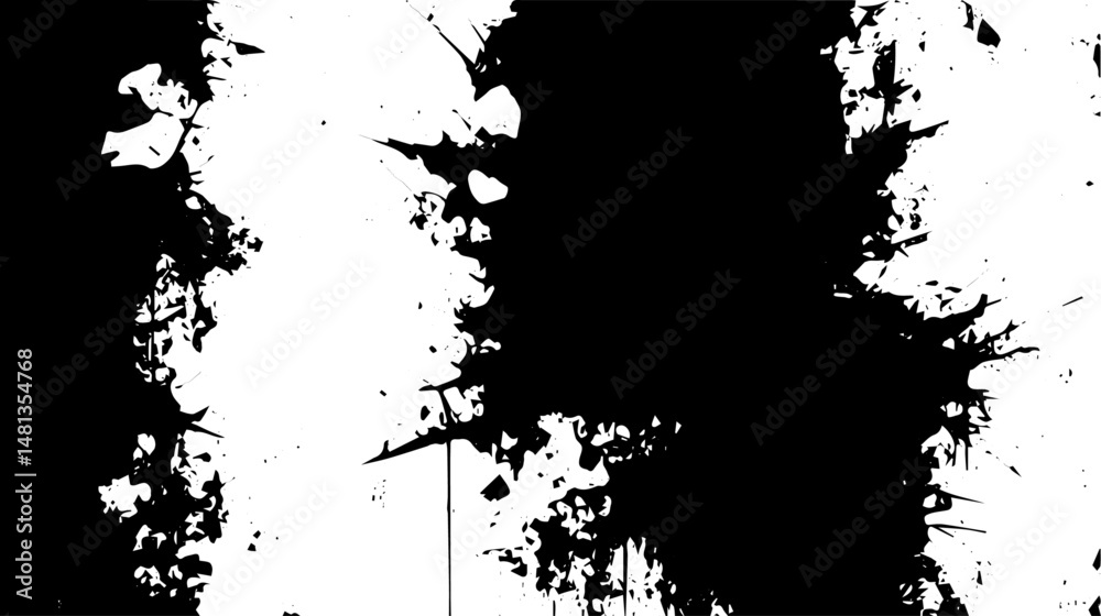 Obraz premium Abstract Grunge Ink Splatter Texture Background with Sharp Edges and Urban Decay Effects