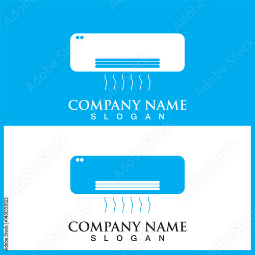 air conditioner logo and vector template