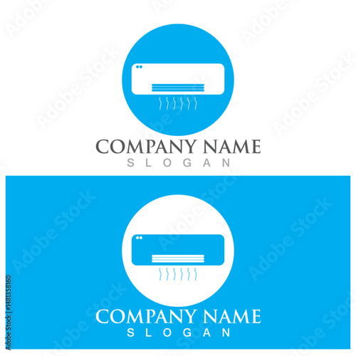 air conditioner logo and vector template