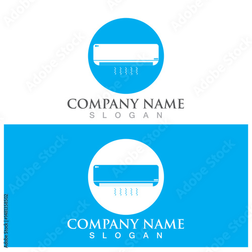 air conditioner logo and vector template