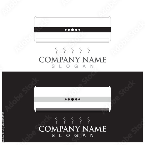 air conditioner logo and vector template