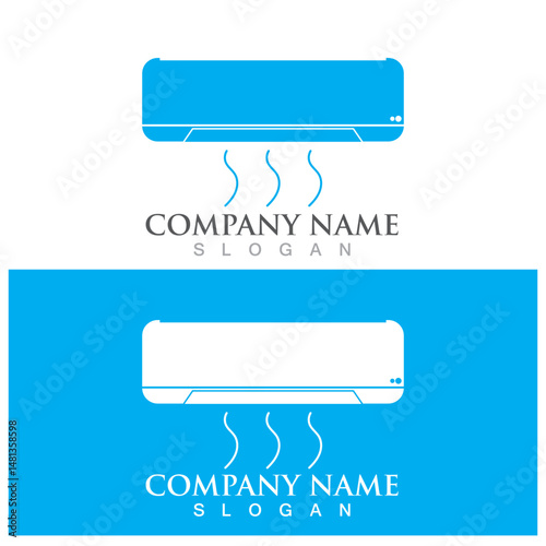air conditioner logo and vector template