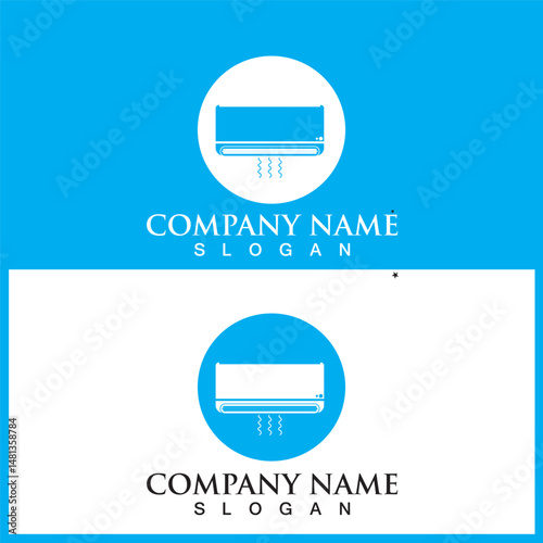 air conditioner logo and vector template