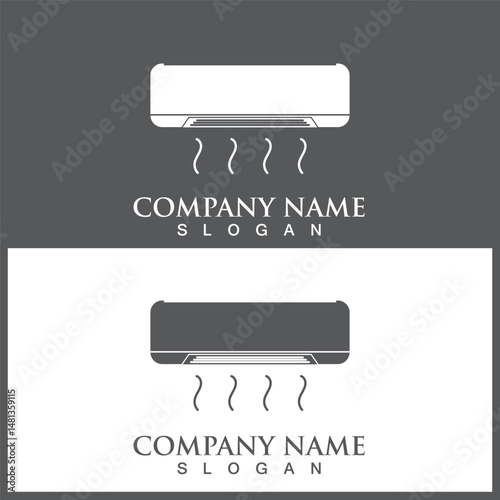air conditioner logo and vector template