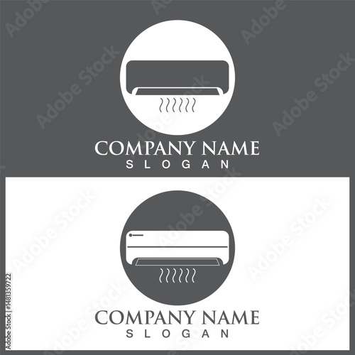 air conditioner logo and vector template